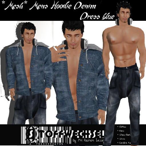 [Stoffwechel] *Mesh* Mens Hoodie Dress blue (Jacket & Pants)