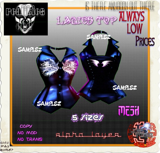 Winged Corset...Ladies Top 