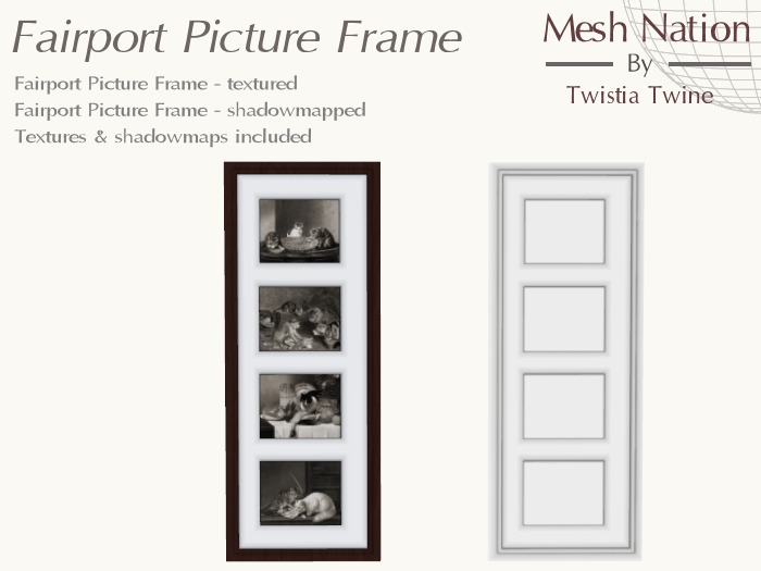 * Mesh Nation * FULL PERMISSIONS Fairport Picture Frame