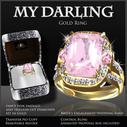Exquisite My Darling Pink Diamond Gold Ring