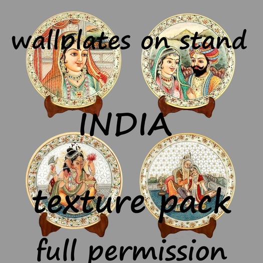 India wallplates on stand - texture pack
