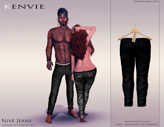 KENVIE . mesh . Nive Custom Jeans DeepBlack