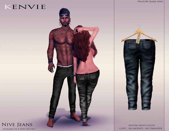 KENVIE . mesh . Nive Custom Jeans SlateBlue