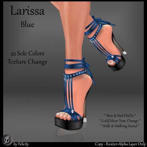 *Felicity* Larissa Stilettos - Blue Studded High Heels Shoes with Color Change Sole Sculpted Shoe (22 Texture Options)