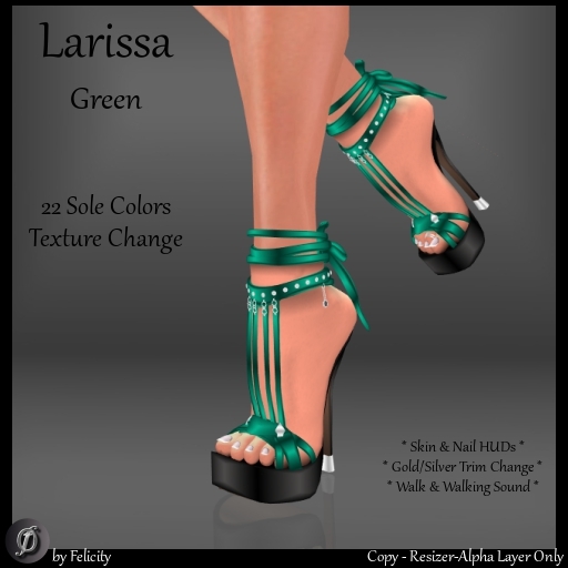 *Felicity* Larissa Stilettos - Green Studded High Heels Shoes with Color Change Sole Sculpted Shoe (22 Texture Options)