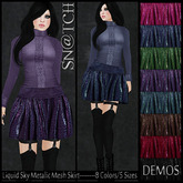 :::Sn@tch Mesh Floofy Velvet Skirts (D)-All Colors (Med):::