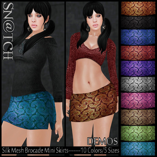 :::Sn@tch Mesh Floofy Velvet Skirts-All Colors (XLarge):::