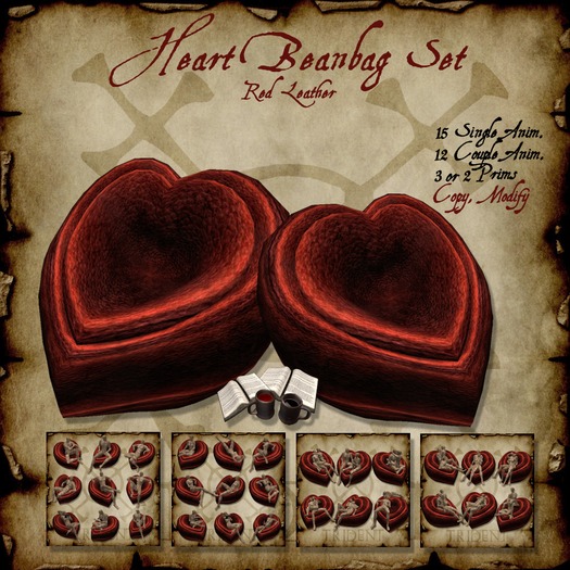 Heart Beanbag [Red Leather Set] 