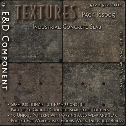Second Life Marketplace - [ICS005] 10 512px Grunge Stained Poured ...