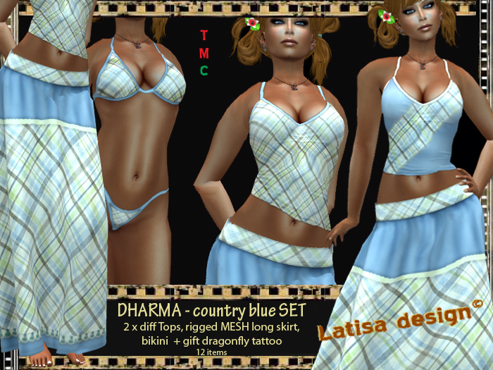 Dharma set - Country Blue + GIFT *Latisa Design*