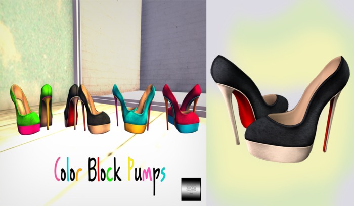 even.flow - ColorBlock Pumps "Double-dyed Black" (box)