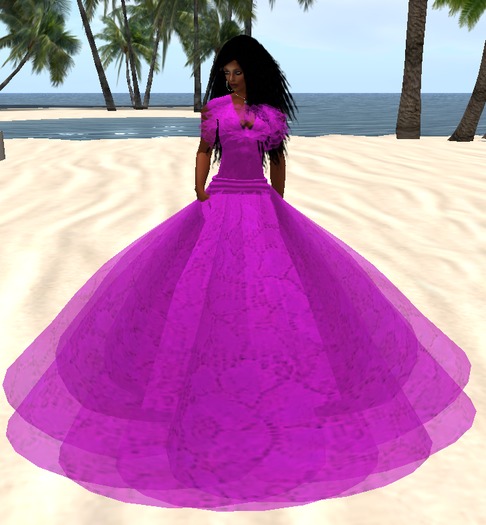 Abendkleid breit rosa - Box