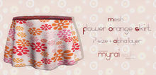Mesh Skirt Flower orange **Myrai Style**