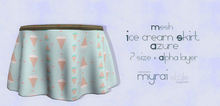 Mesh Skirt Ice cream Azure **Myrai Style**