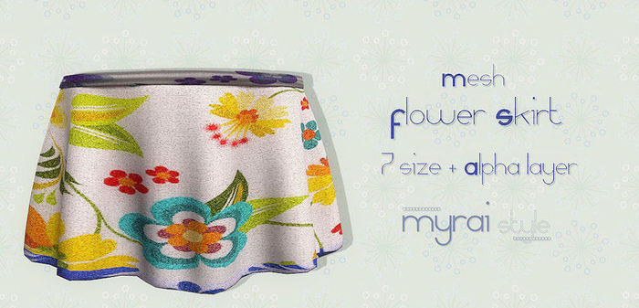 Mesh Skirt Flower **Myrai Style**