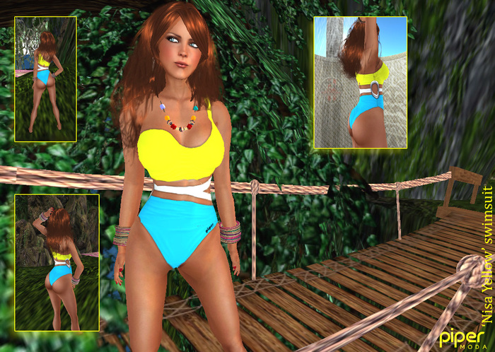 Piper Moda Nisa Yellow swimsuit