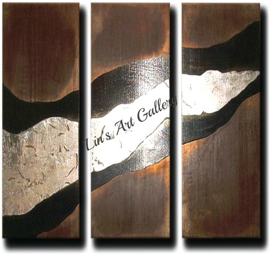 3 panel black and brown