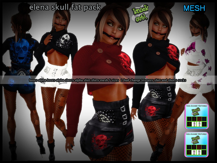 ..::Knockout!..:: Elena fat pack skull