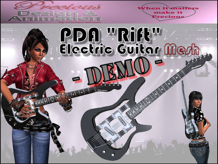 PDA Metal Rift Guitar - Black - **DEMO**