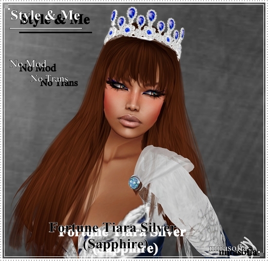 'Style & Me' - Fortune Tiara -Silver (Sapphire)