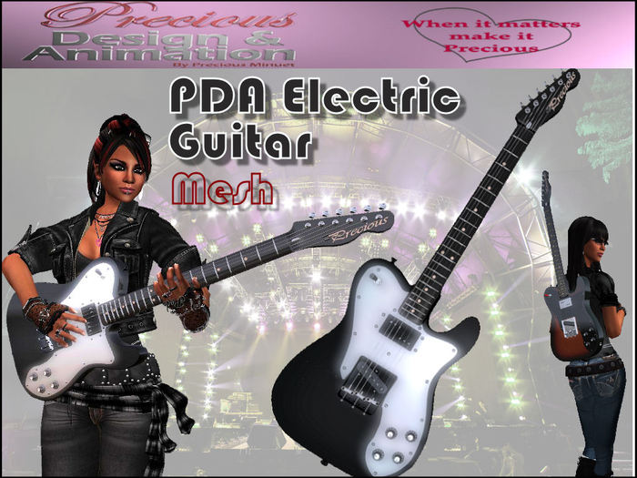 PDA Mesh Pro Electric Guitar - Black