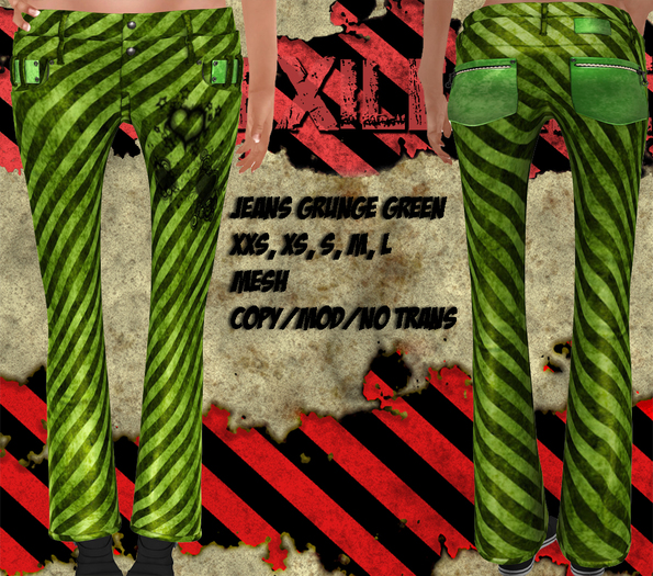 [Exiled Inc.] Jeans green grunge box