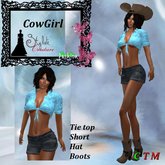Cowgirl Top Blossum LightBleu