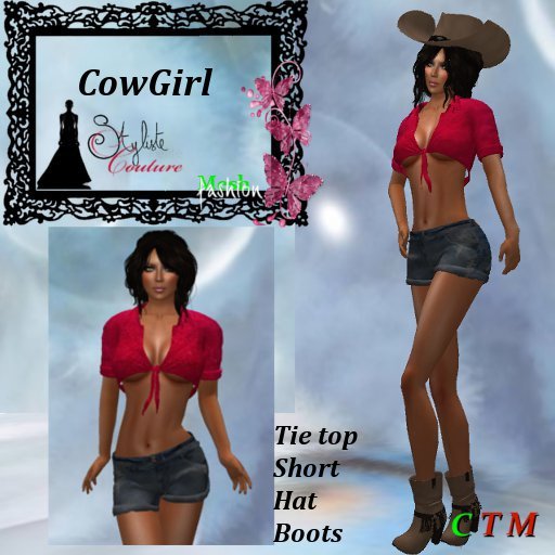 CowGirl red Top