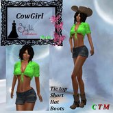 Cowgirl Top Appel Green