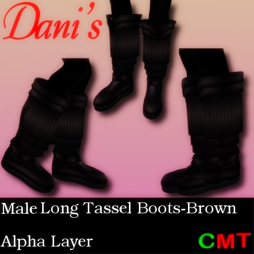 *Dani's* Male Long Tassel  Boots-Brown
