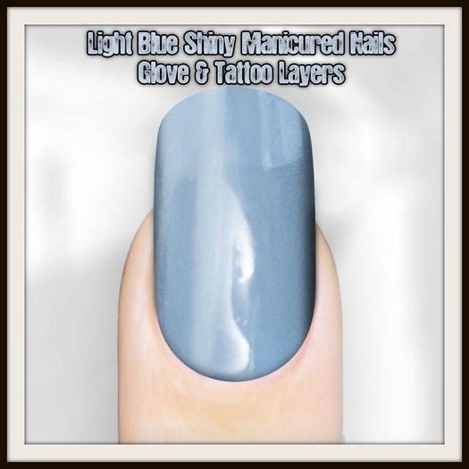 Light Blue Manicured Nails