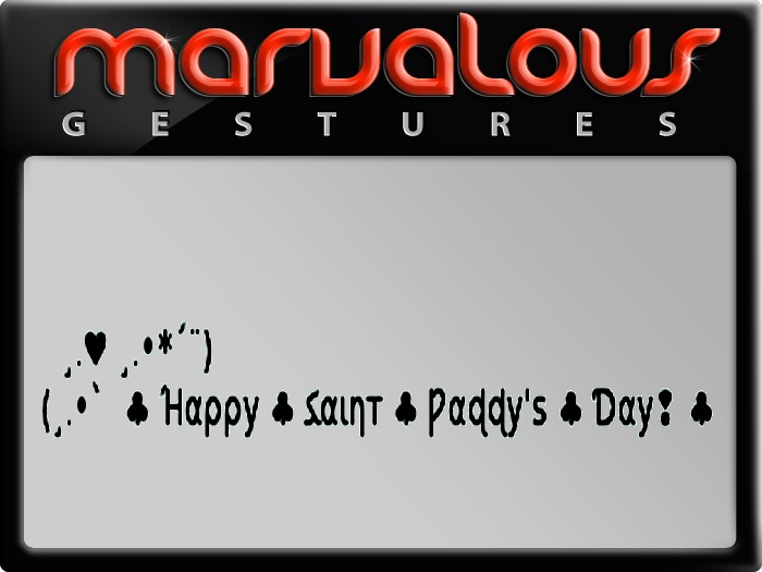 HAPPY SAINT PADDY'S DAY! GESTURE