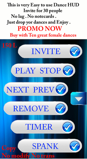 Dance HUD / 10 Female dances