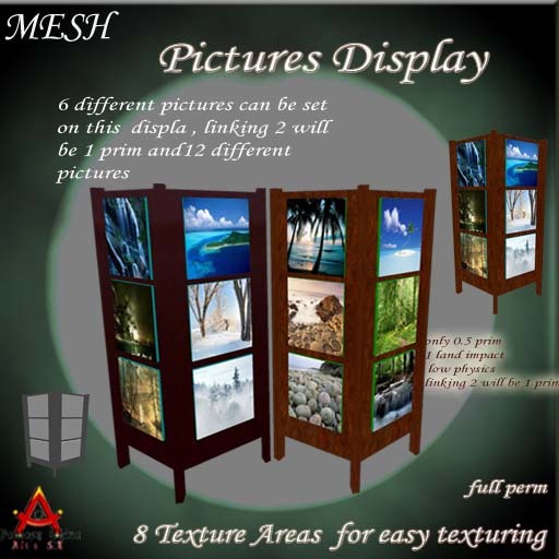Mesh picture display  only 0.5 prims link 2 will be 1 prim!