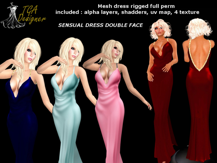 TGA DESIGNER  SENSUAL DRESS RIGGED FULL PERM