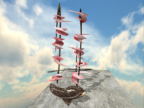 Second Life Marketplace - Blade Riser - Rotate, Abstract Sculpture
