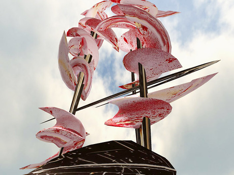 Second Life Marketplace - Blade Riser - Rotate, Abstract Sculpture