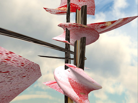 Second Life Marketplace - Blade Riser - Rotate, Abstract Sculpture