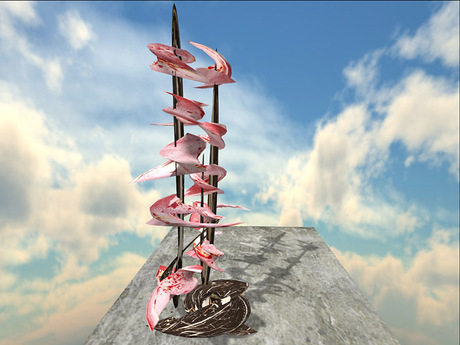 Second Life Marketplace - Blade Riser - Rotate, Abstract Sculpture