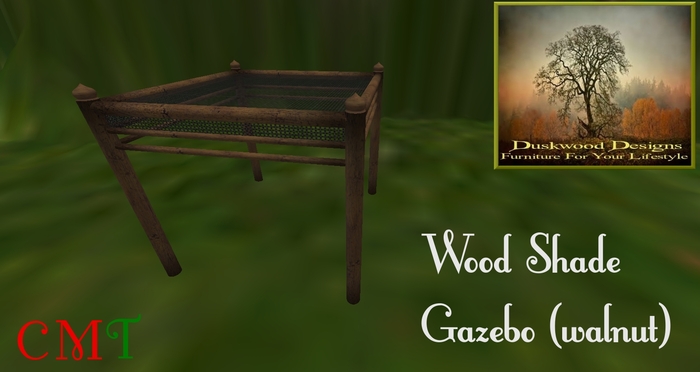 Wood Shade Gazebo (walnut)