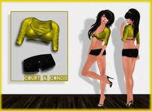 PROMO ~ Court & Concis Yellow ( Shirt, Shorts, Eyeshadow)