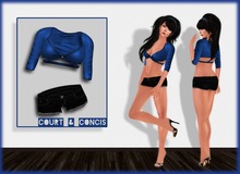 Court & Concis Blue ( Shirt, Shorts, Eyeshadow)