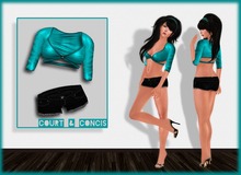 Court & Concis Turquoise ( Shirt, Shorts, Eyeshadow)