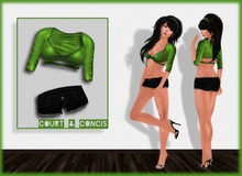 Court & Concis Green ( Shirt, Shorts, Eyeshadow)