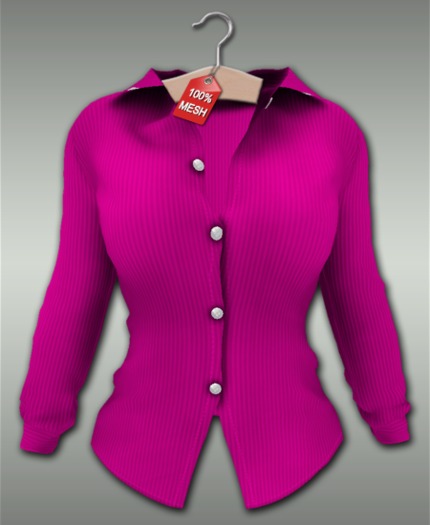 :VIRTISTRY: Pinstripe Blouse (Pink)