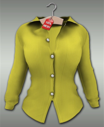 :VIRTISTRY: Pinstripe Blouse (Corn)