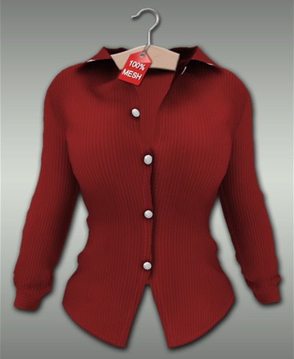 :VIRTISTRY: Pinstripe Blouse (Auburn)