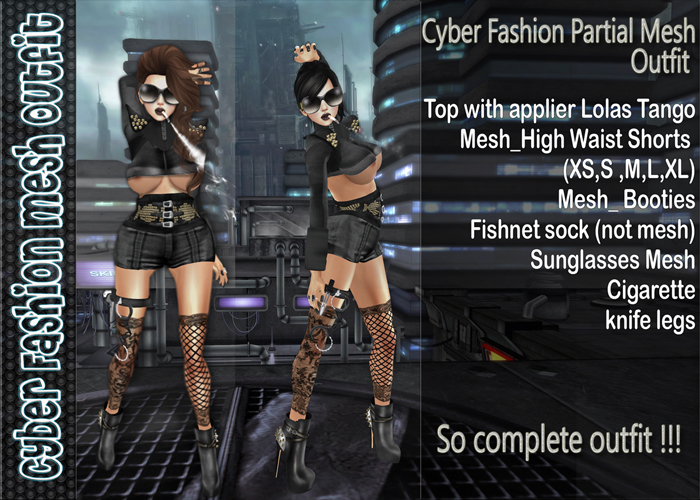 NS:: Cyber Fashion Partial mesh Outfit