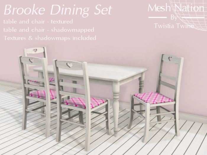 * Mesh Nation * FULL PERMISSIONS Brooke Dining Set