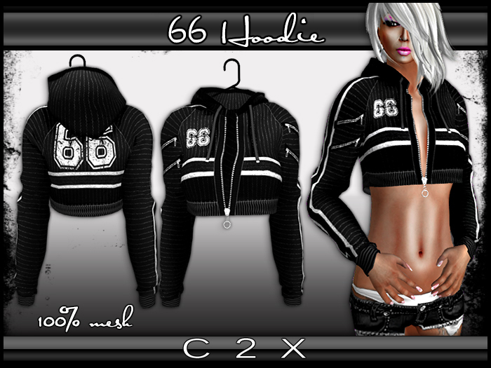 ~C2X~ 66 Hoodie BLACK [MESH]